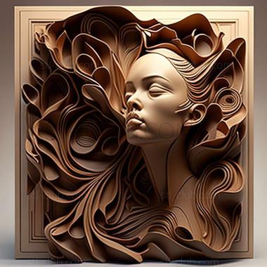 3D мадэль Анна Клампке, американская художница. (STL)